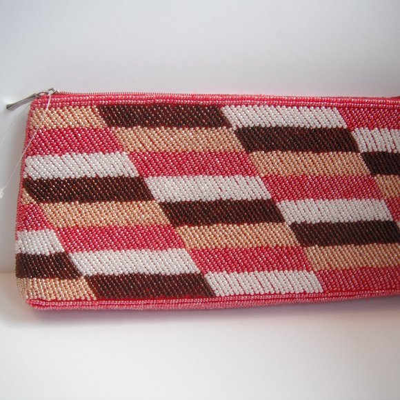 Beaded Multicolor Clutch Evening Purse - Picture 4 of 13